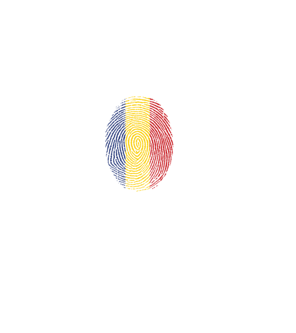 România fingerprint model negru pe tricou