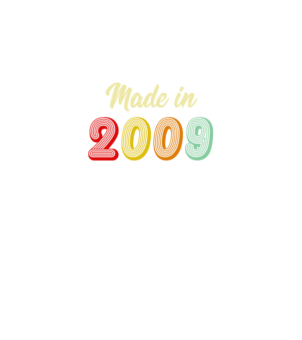 made in 2009 retro model negru pe tricou