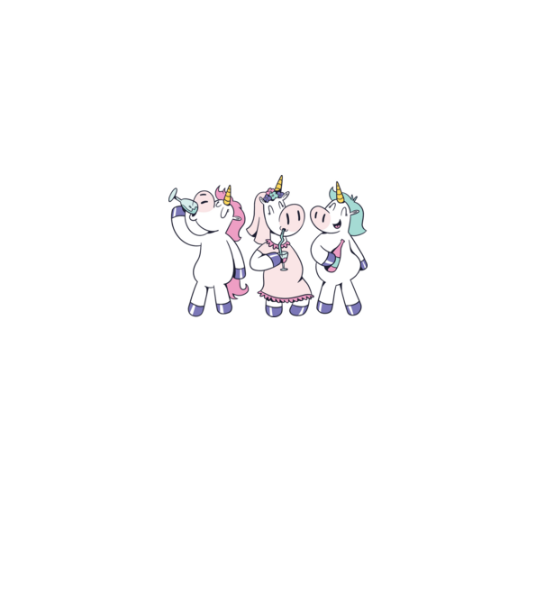 unicorn Bachelorette model alb pe tricou
