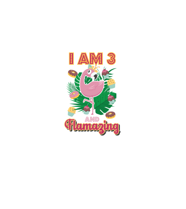 FLAMAZING Birthday 3 Years old model alb pe tricou