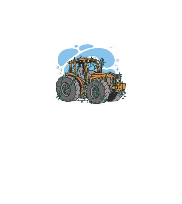 TRACTOR model alb pe tricou