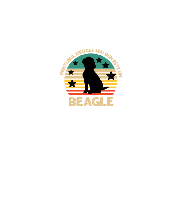 Prietenul meu cel mai bun este un beagle model negru pe tricou