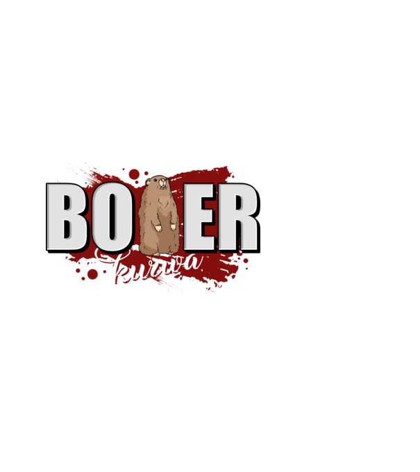 Bober Kurwa model negru pe tricou
