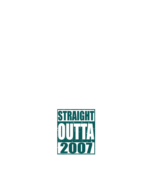 Straight Outta - 2007 model negru pe tricou