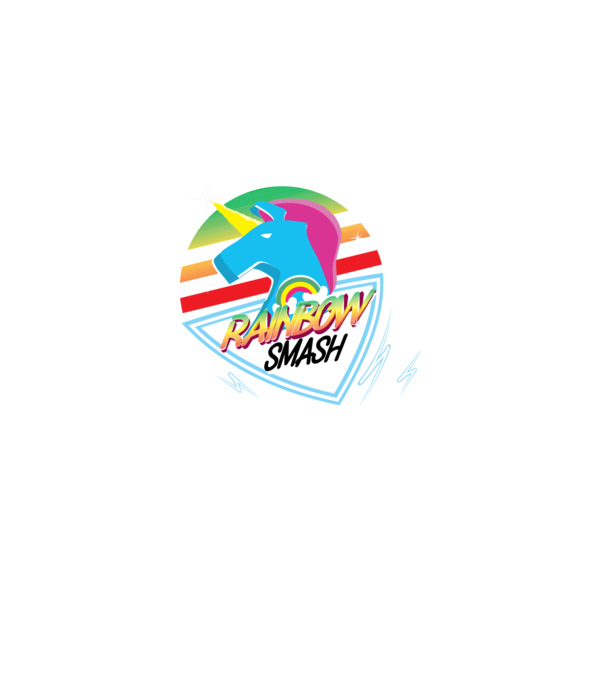 Rainbow smash model negru pe tricou
