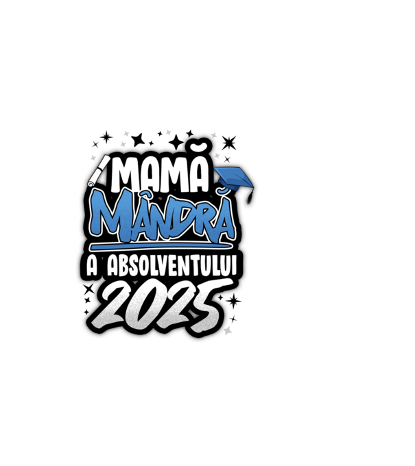 Mamă Mândră a absolventului model alb pe tricou