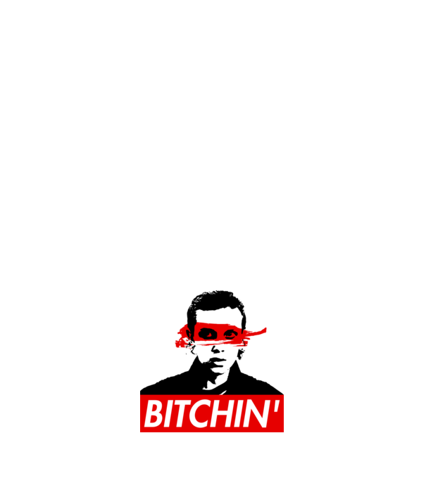 bitchin eleven model negru pe tricou