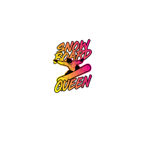 snowboard queen model negru pe tricou