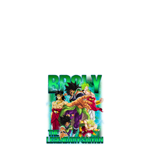 broly dragonball model negru pe tricou