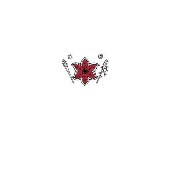 stranger things demogorgon head model negru pe tricou