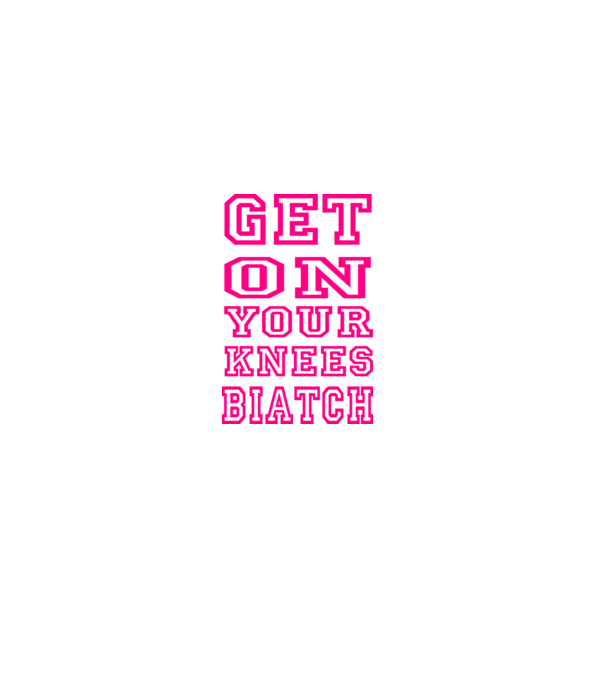 GET ON KNEES model negru pe tricou