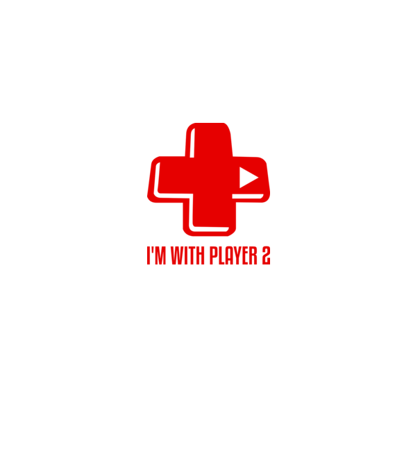 player 2 model alb pe tricou