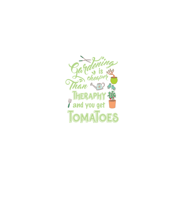 Gardening is cheaper than theraphy model negru pe tricou
