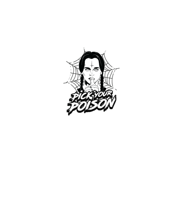 WEDNESDAY Pick your poison model negru pe tricou