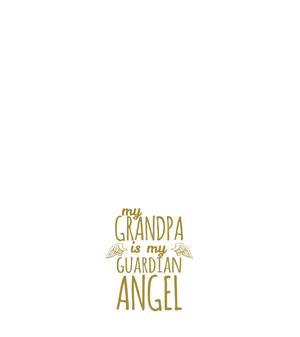 My grandpa is my guardian angel model albastru închis pe tricou