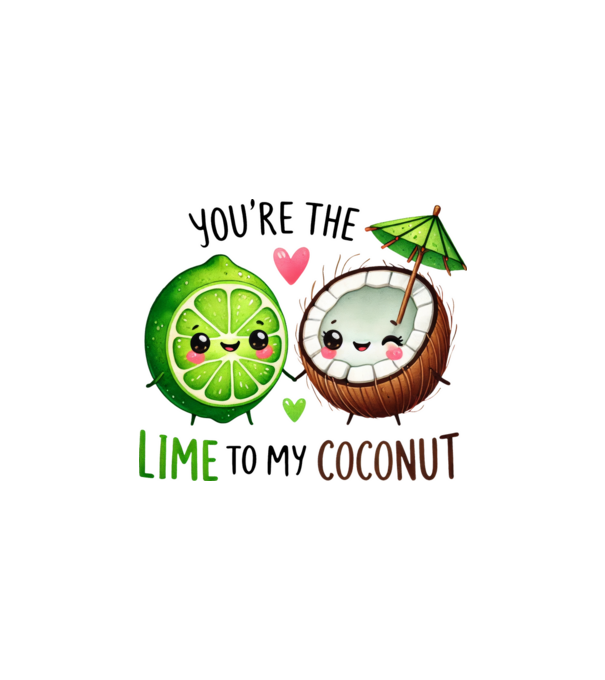 Lime to my Coconut model alb pe tricou