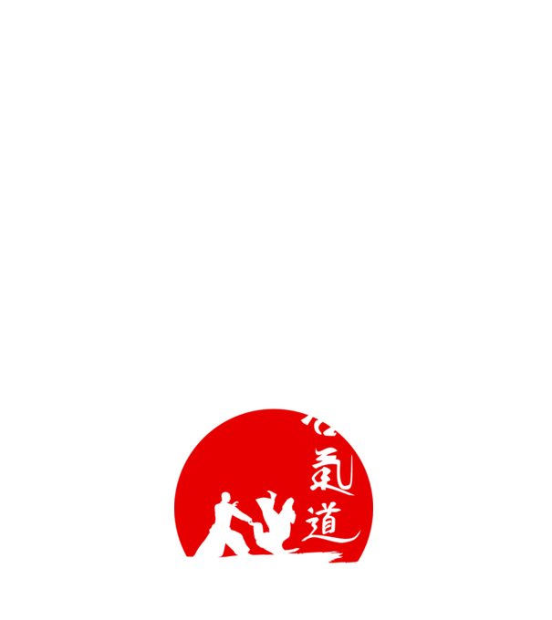 Aikido model albastru închis pe tricou