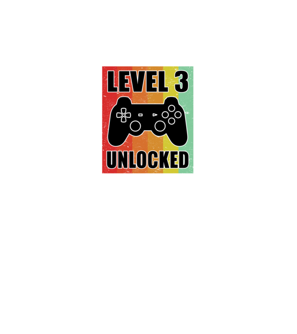 level 3 unlocked retro gamer model negru pe tricou