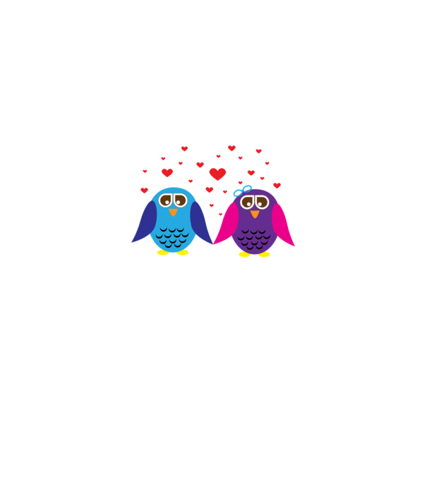 Owl Love model roșu pe tricou