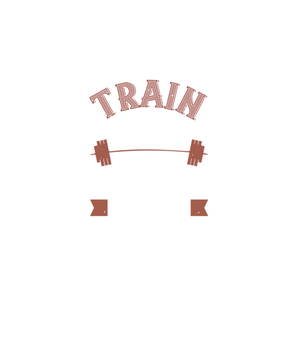 Train Hard model negru pe tricou