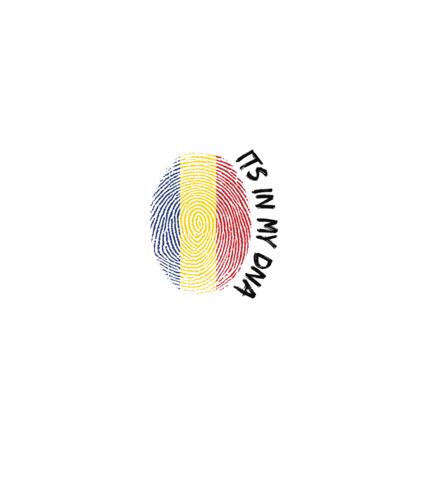 România fingerprint model alb/roșu pe tricou