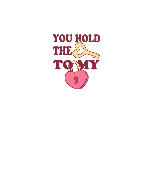 you hold the key to my heart model alb pe tricou