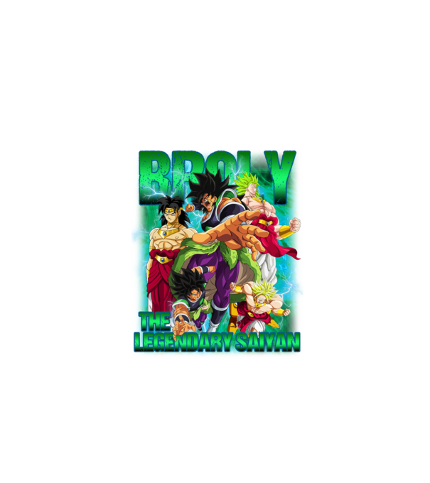 broly dragonball model negru pe tricou