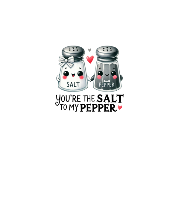 Salt to my Pepper model alb pe tricou