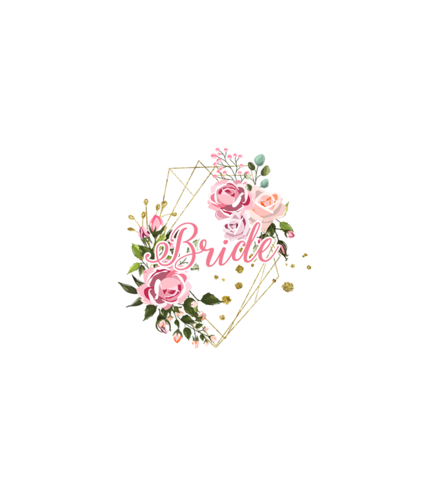 BRIDE roses floral model alb pe tricou