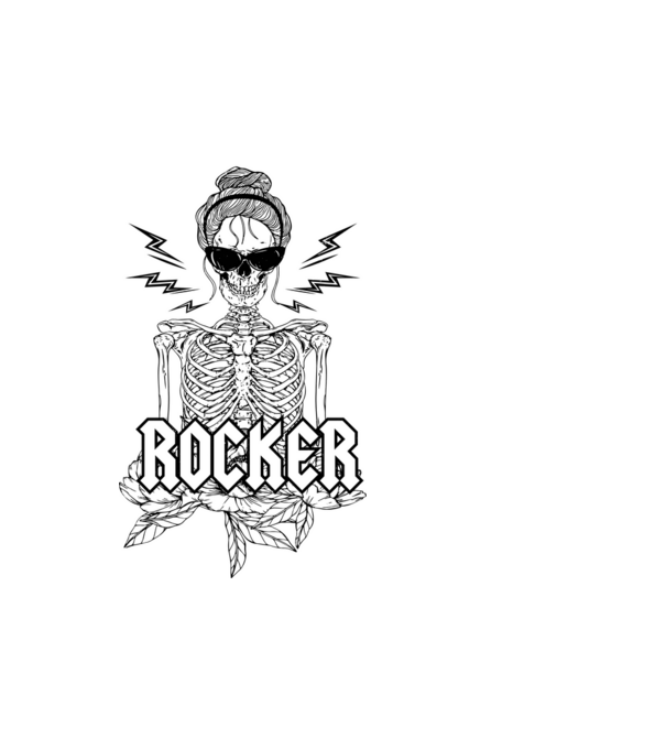 femeie - mutter - rocker model negru pe tricou
