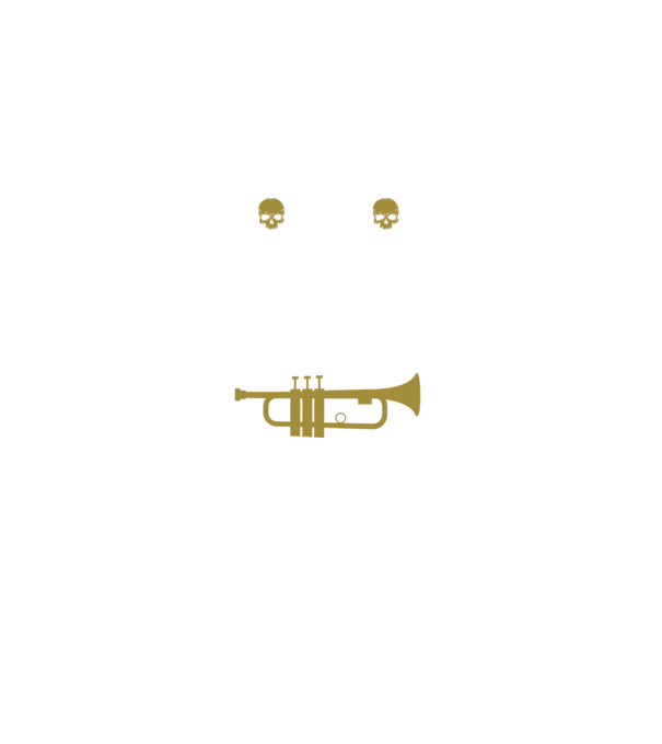 I play heavy metal trumpet model negru pe tricou