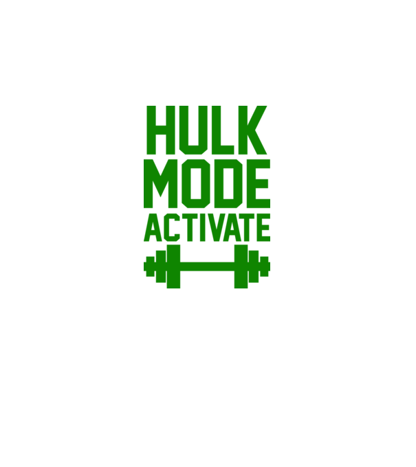 Hulk mode model alb pe tricou