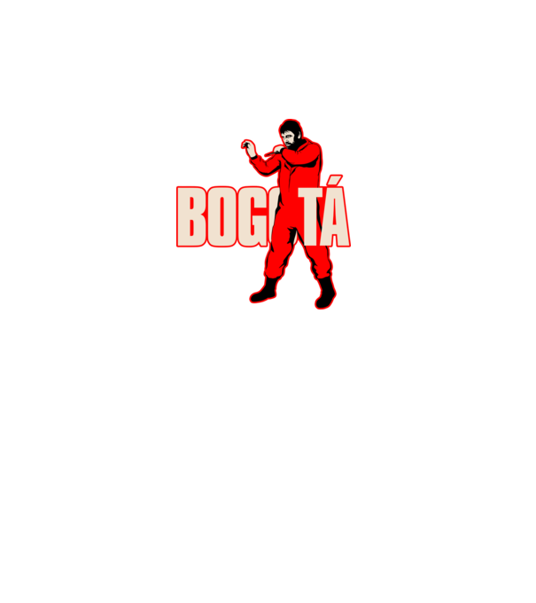 bogota la casa de papel model turcoaz pe tricou