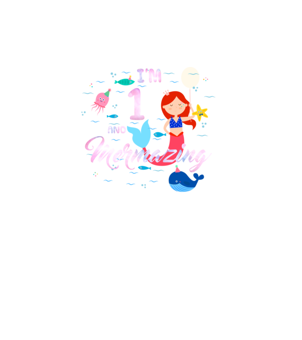 Mermazing Birthday 1 model turcoaz pe tricou