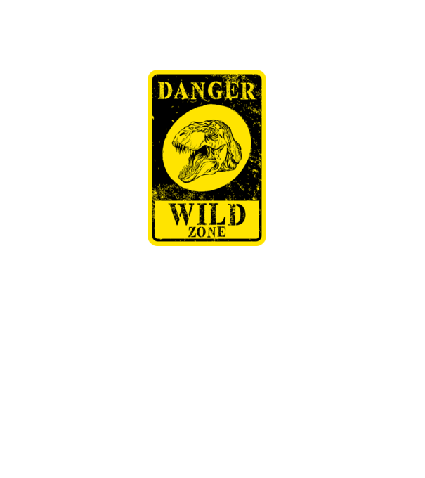 Danger wild zone model negru pe tricou