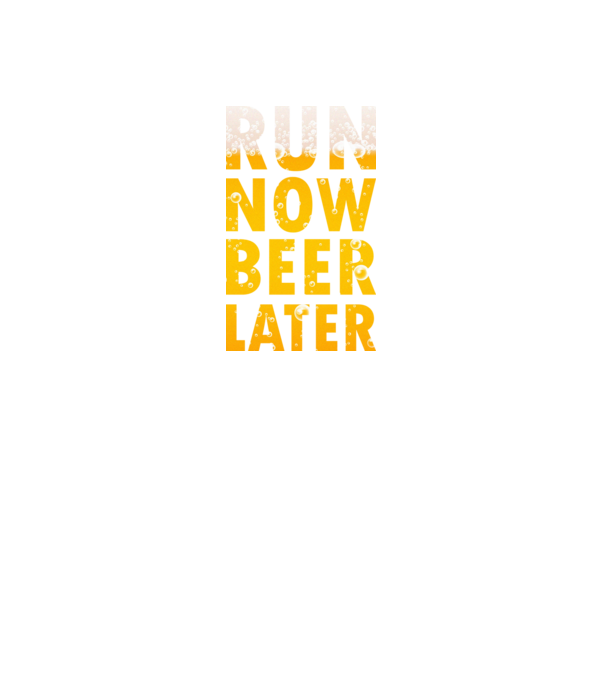 Run now beer later model negru pe tricou