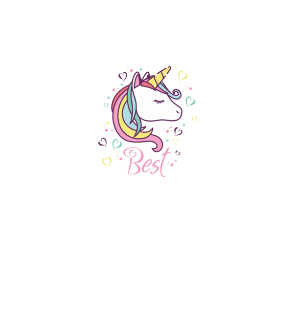 Unicorn Best model gri pe tricou
