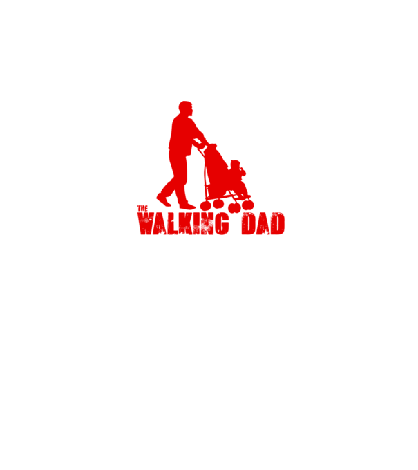 Walking dad model negru pe tricou