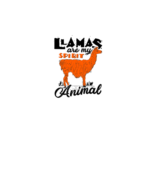 Llamas are my spirit animal model alb pe tricou