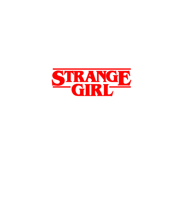 strange girl model negru pe tricou
