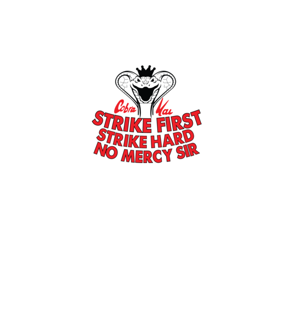 Strike first strike hard logo model alb pe tricou