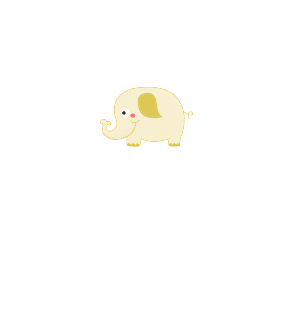 Cute elephant model gri pe tricou