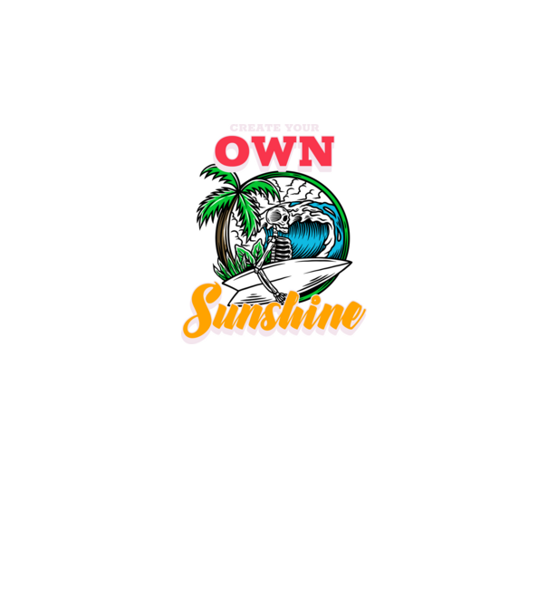 Create your own sunshine surfer skeleton model negru pe tricou