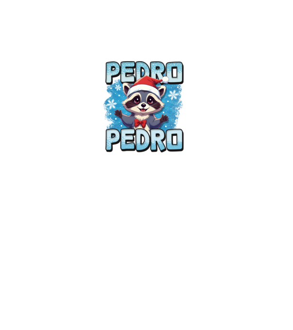 Pedro pedro retro xmas model negru pe tricou