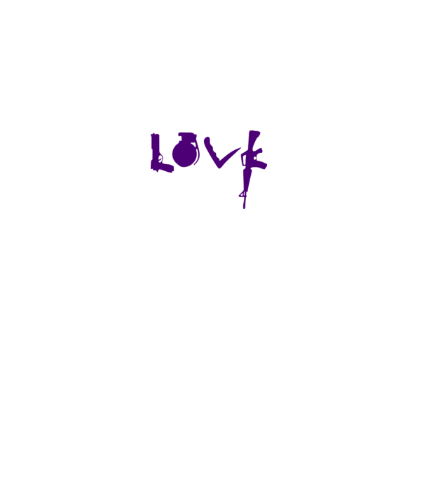 Lovegun model gri pe tricou