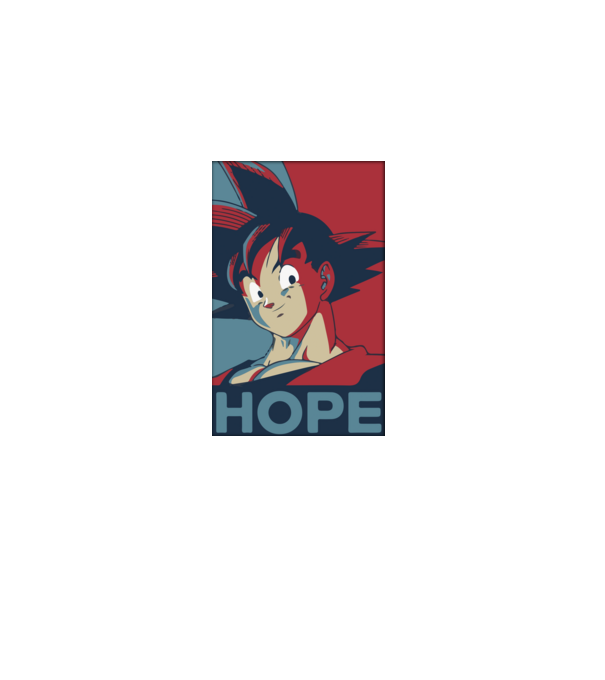 goku hope dragonball model negru pe tricou
