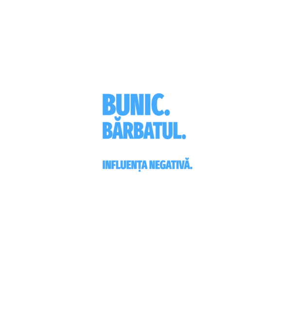 Bunic model negru pe tricou