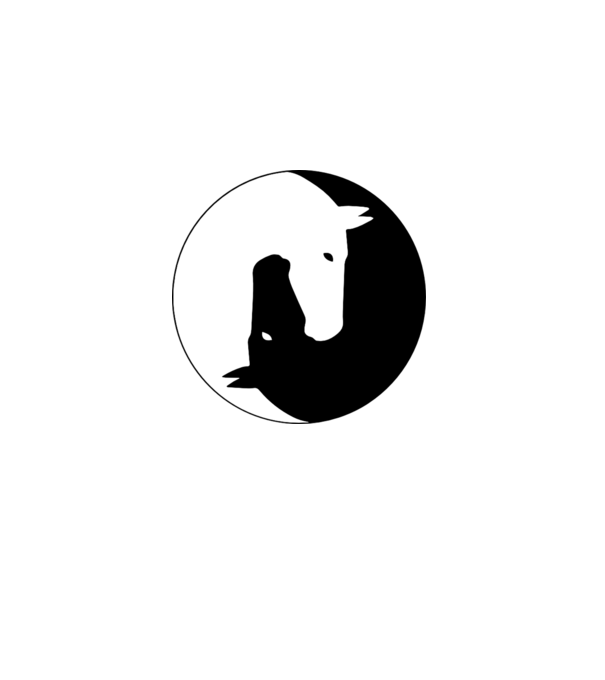 Lovas ying-yang model alb pe tricou