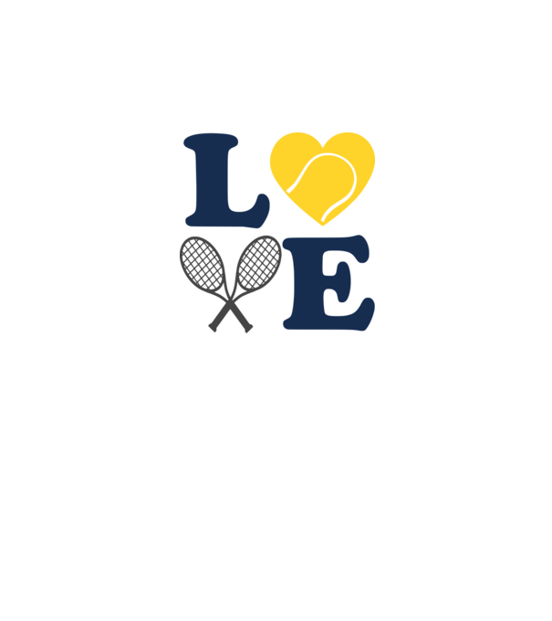 LOVE Tennis model alb pe tricou