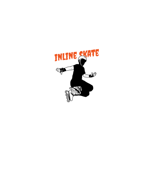 TR inlineskate model negru pe tricou